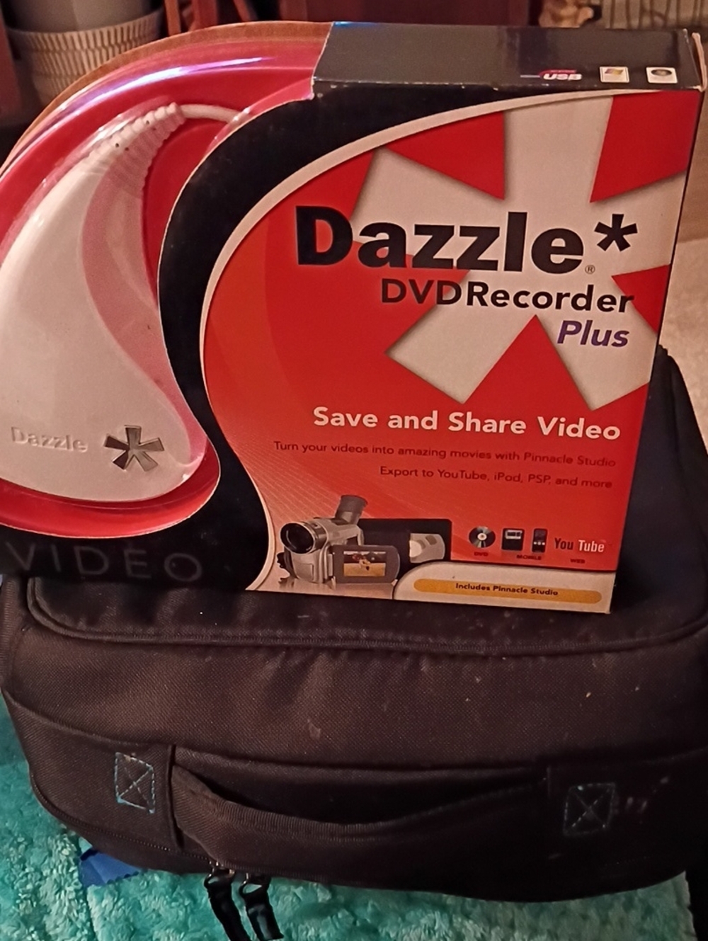 Dazzle DVD Recorder Plus Portable Video Capture — Red and White